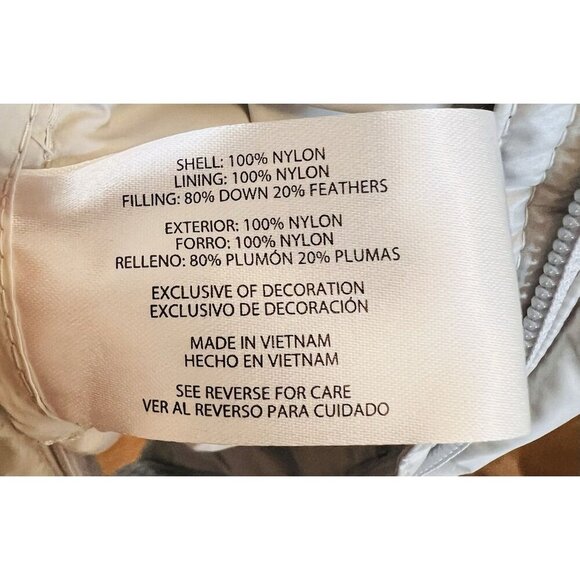 Eddie Bauer Women’s Down Packable Puffer Jacket Large Silver 650 Water Repellent - Picture 11 of 11